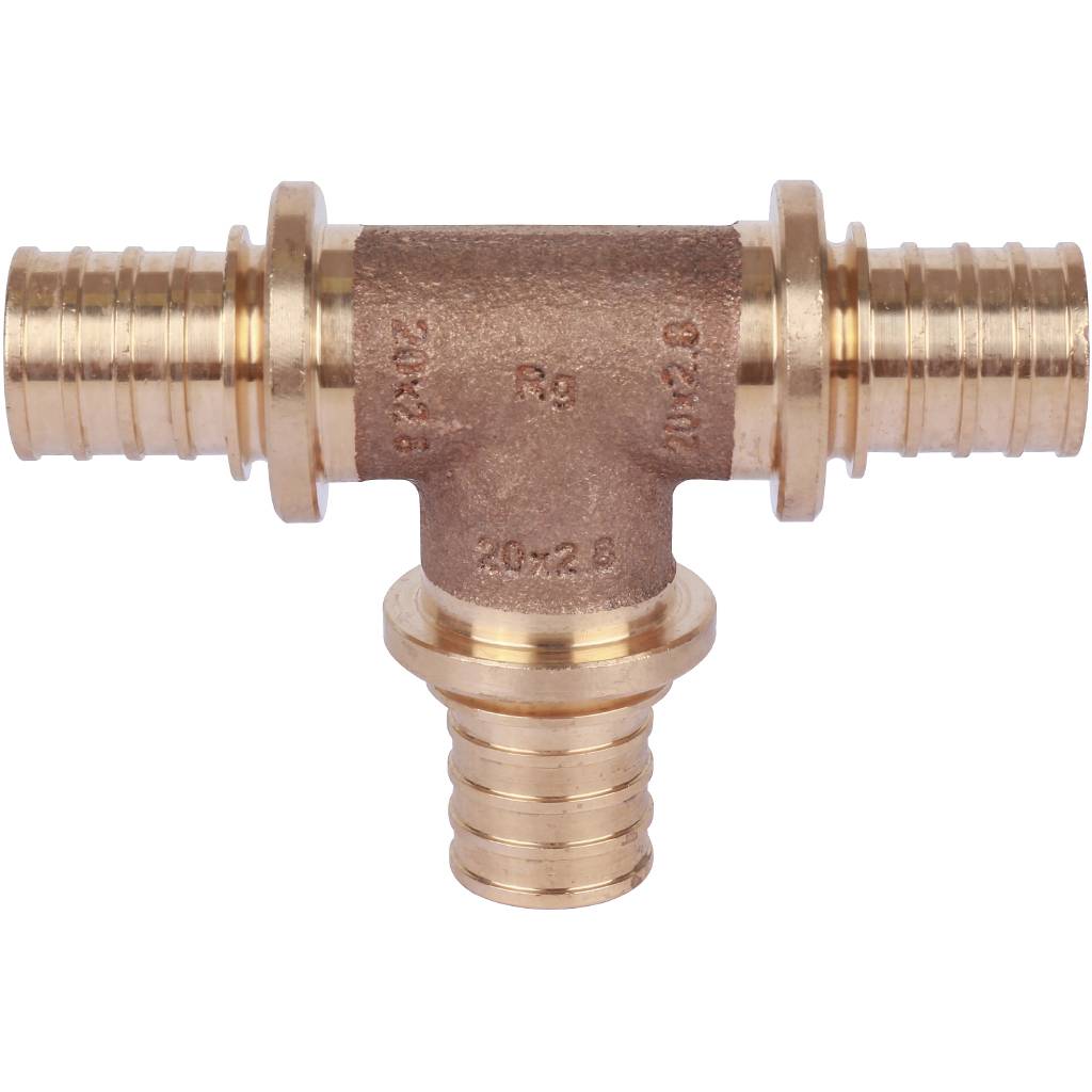 Тройник равнопроходный РЕХАУ RAUTITAN PLATINUM 20-20-20 RX для труб из сшитого полиэтилена аксиальный, 13777261001