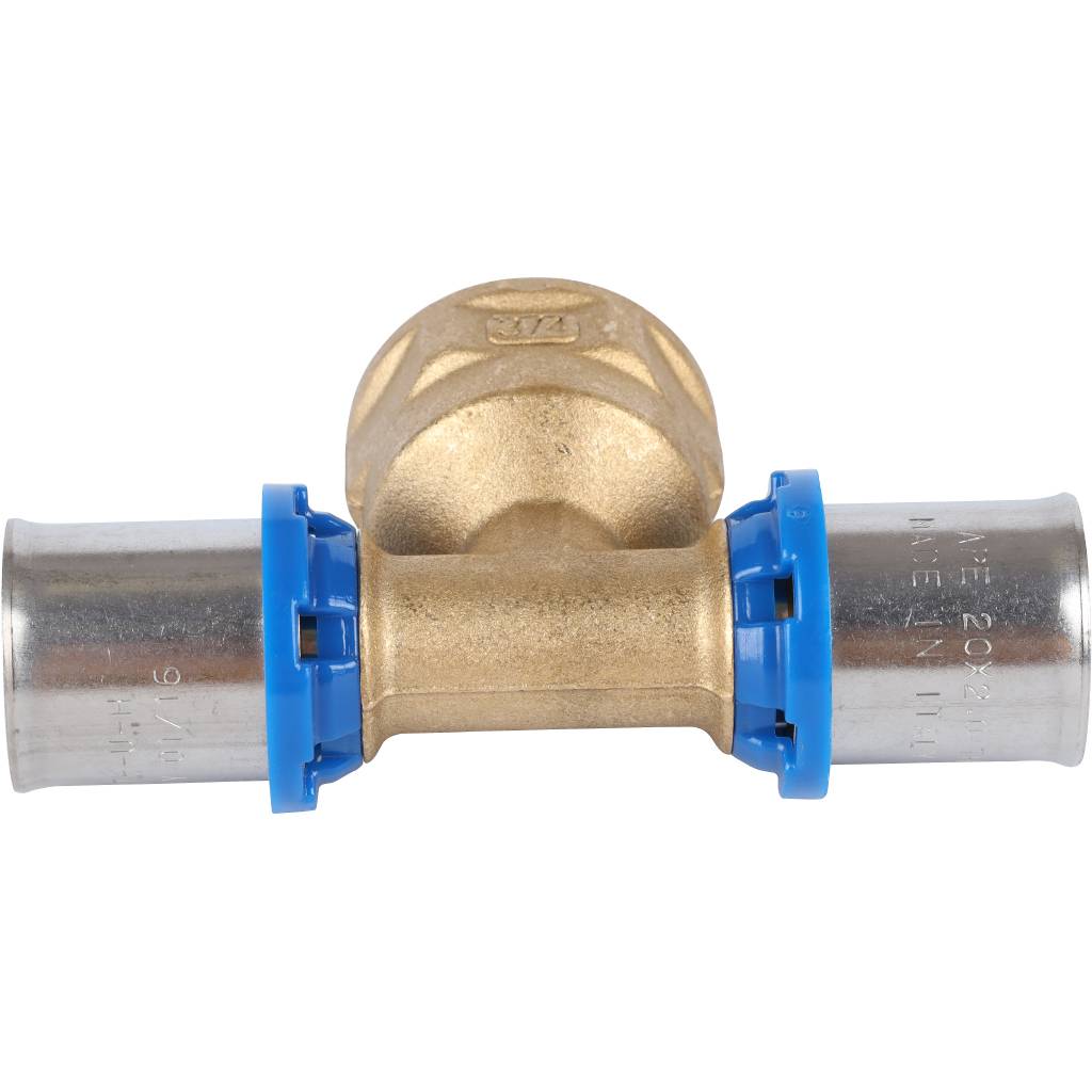 Тройник-переходник APE с внутренней резьбой 20х3/4 х20 для металлопластиковых труб прессовой, ARL2104202