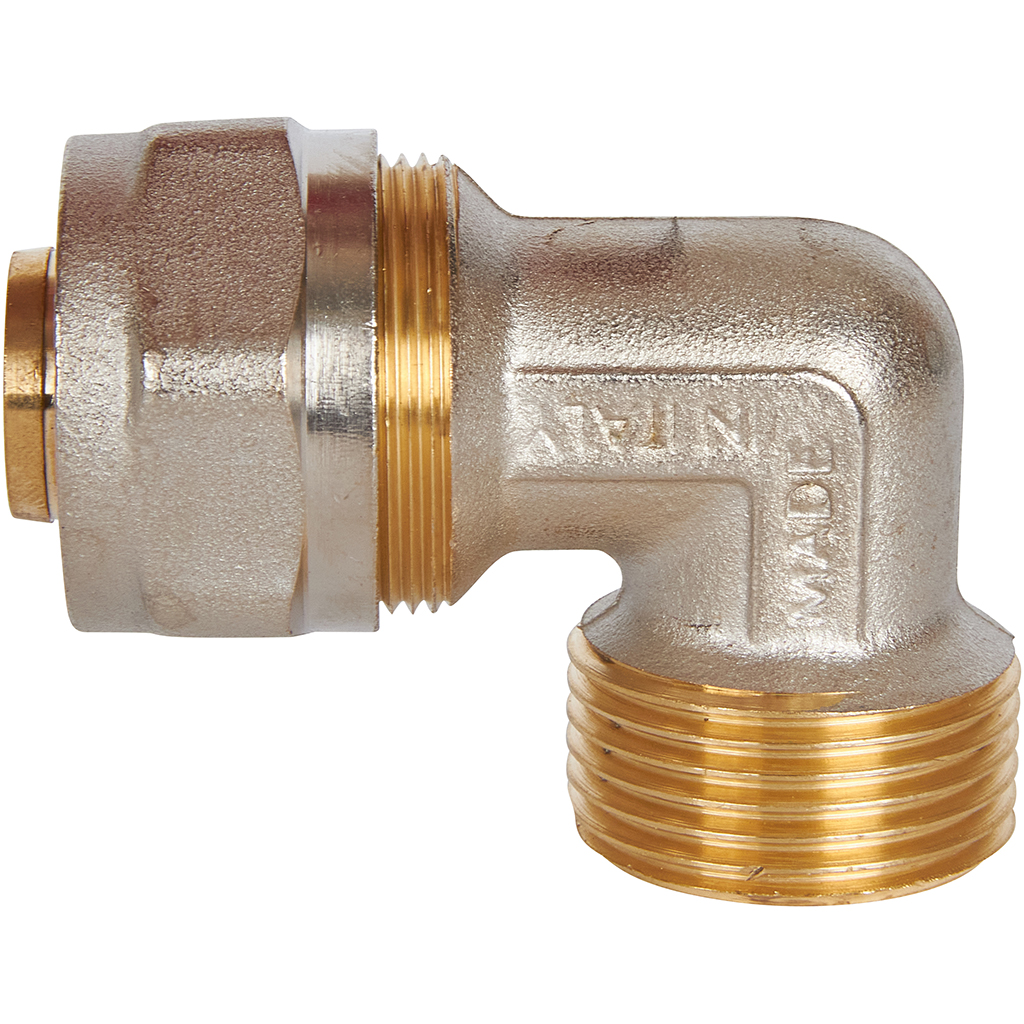 Угольник-переходник STOUT с наружной резьбой 1 x26 для металлопластиковых труб винтовой, SFS-0006-000126