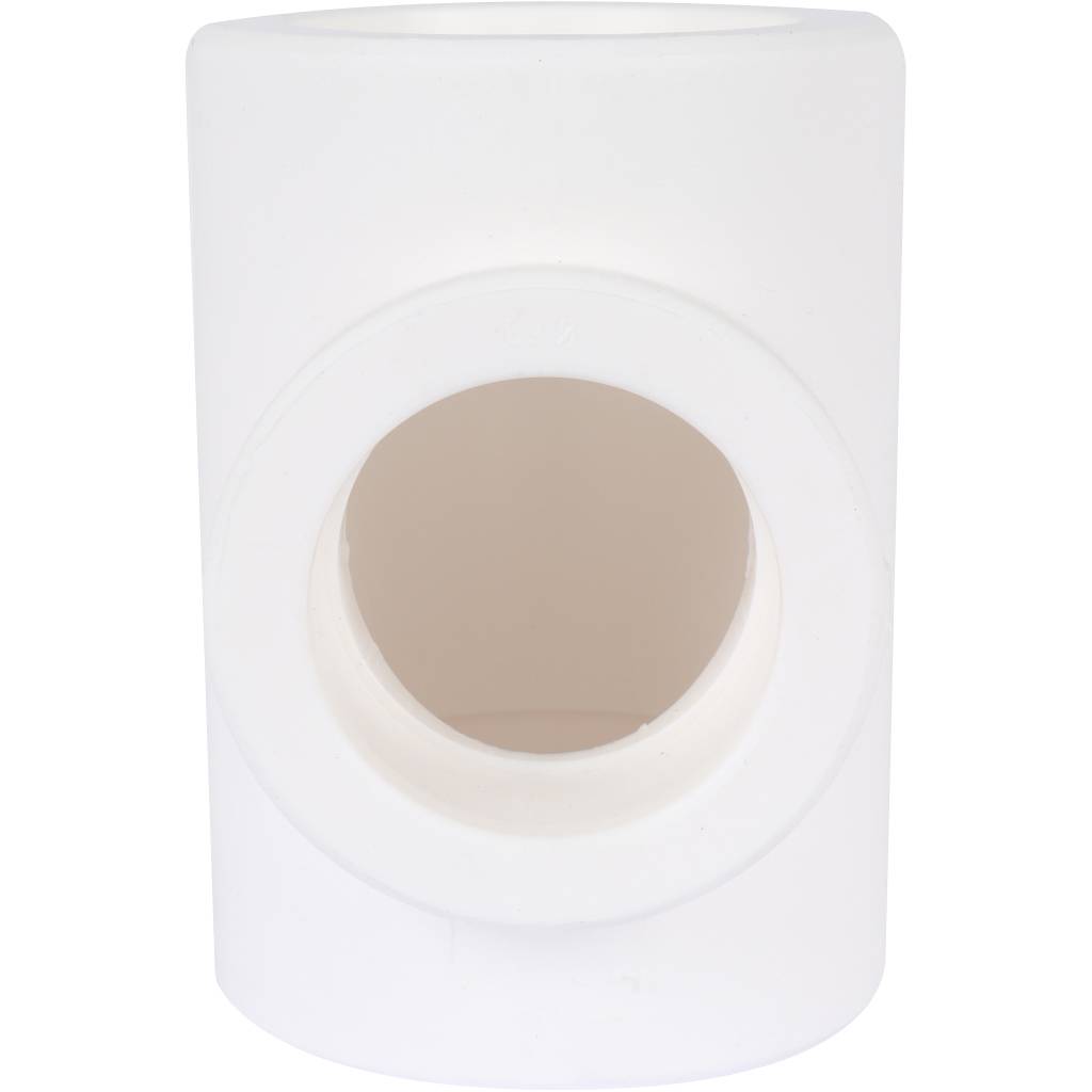 Тройник переходной Kalde 75х63х75 для полипропиленовых труб под сварку (цвет белый), 3212-tio-756375