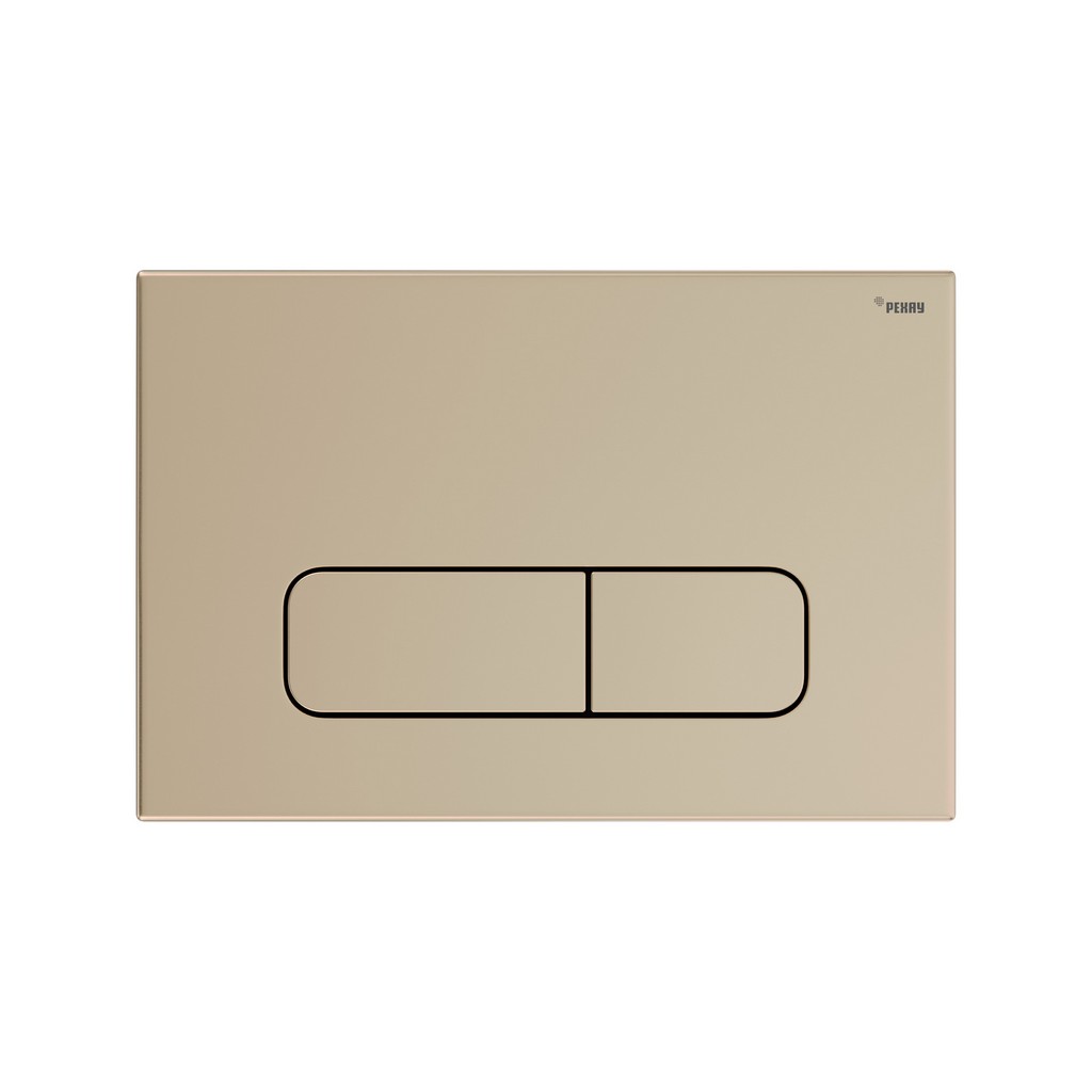 Панель смыва РЕХАУ NOVA ELLIPSE 001 с овальными клавишами, пластик, золотой, матовый, 19102151001