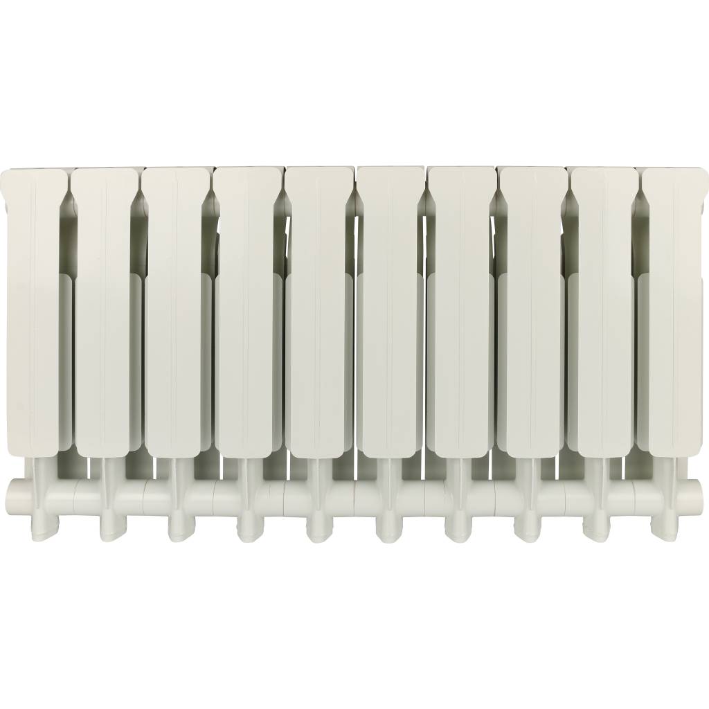 Радиатор алюминиевый Global ISEO 350 10 секций боковое подключение (белый RAL 9010), IS035010