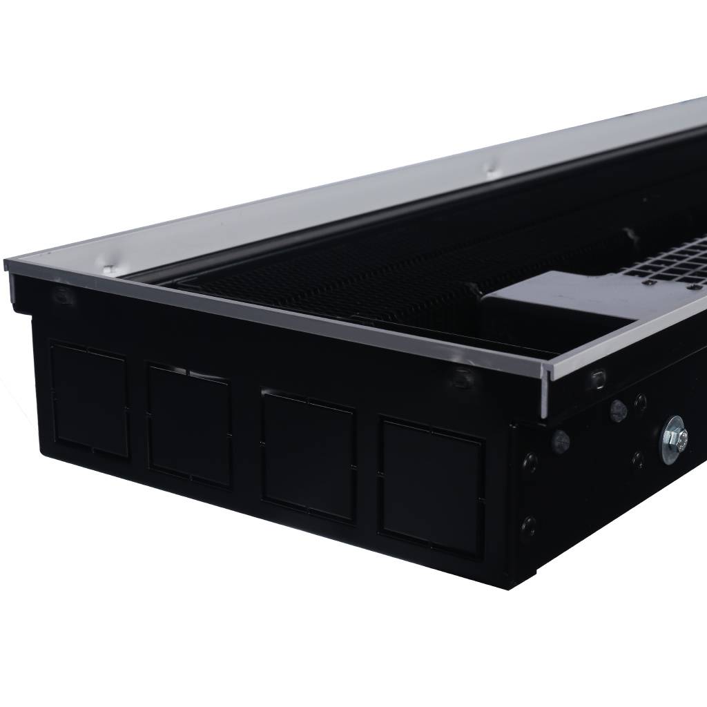 Внутрипольный конвектор STOUT SCQ-1100 75х240х2500 (Решётка роликовая) правое подключение, SCQ-1100-0724250