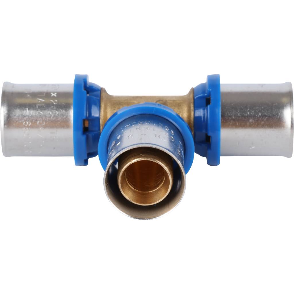 Тройник равнопроходный APE 20х20х20 для металлопластиковых труб прессовой, ARL2200222