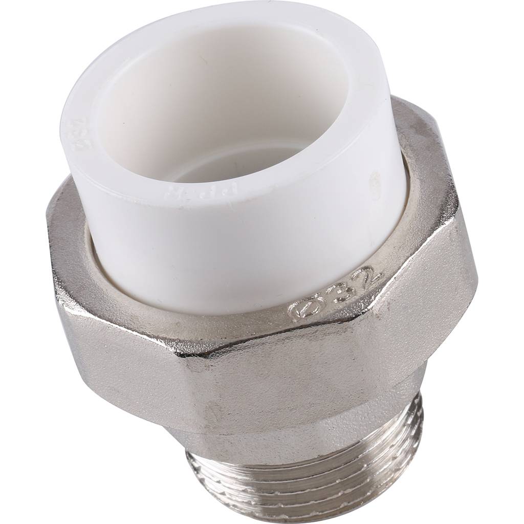 Муфта разъемная Kalde с наружной резьбой 32х1 для полипропиленовых труб под сварку (цвет белый), 3252-tum-321000