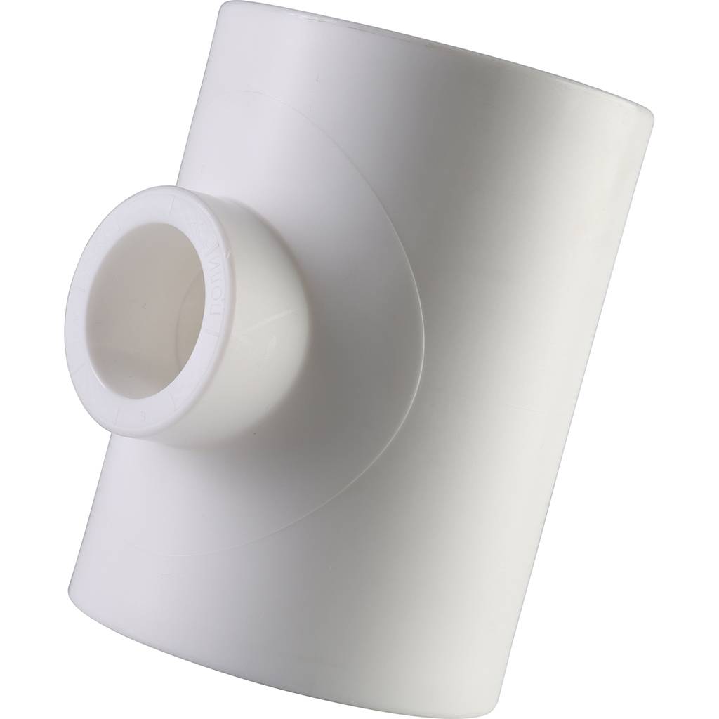 Тройник переходной Политэк 50х25х50 для полипропиленовых труб под сварку (цвет белый), 9300502550