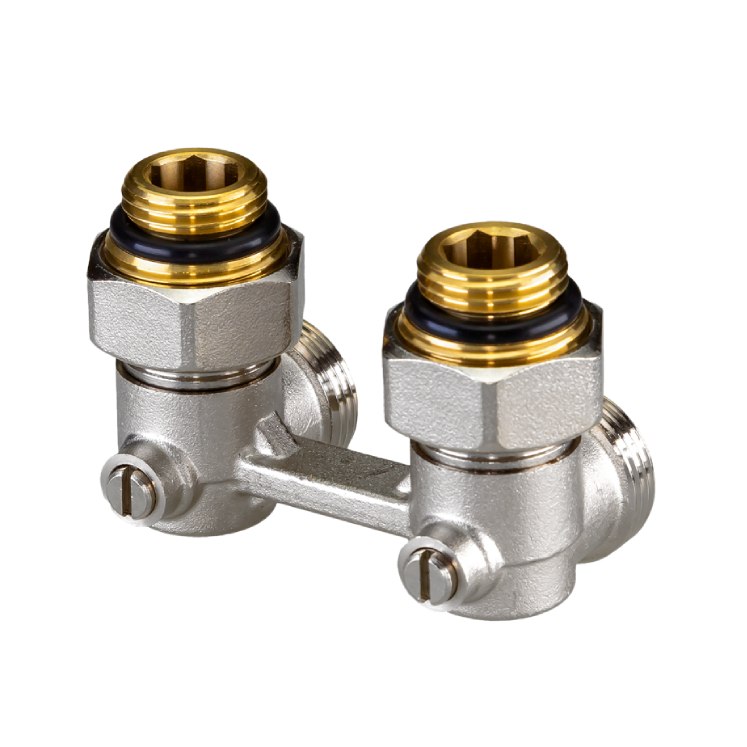 Комплект для радиаторов с нижним подключением Ридан LV-KB 15 + TR 9001 Ultra, 1/2 Угловой, 013G4998R