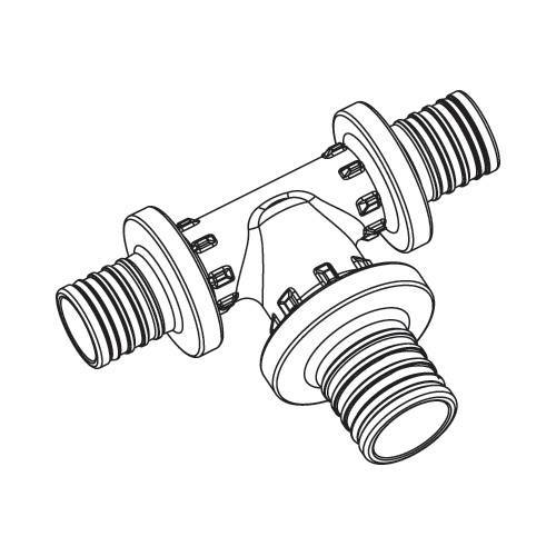 Тройник РЕХАУ RAUTITAN с увеличенным боковым проходом 16-25-16 PX