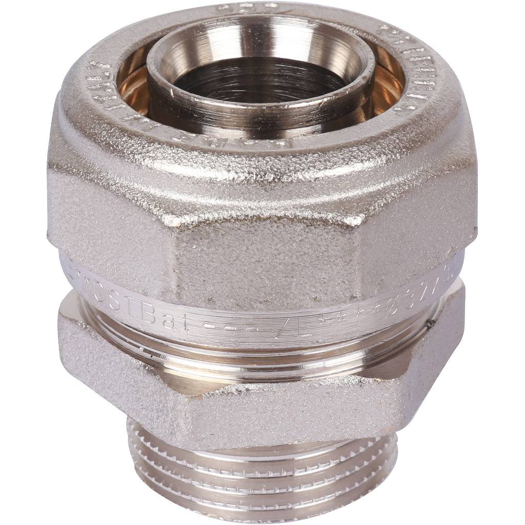 Муфта TIEMME с наружной резьбой (32х3.0х1) для металлопластиковых труб винтовой, 1600020