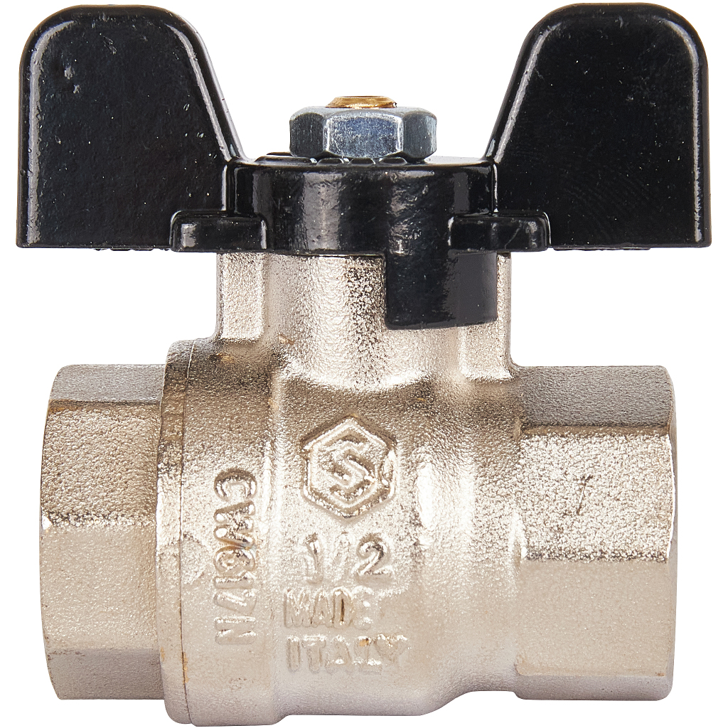 Кран шаровой стандартнопроходной STOUT SVB ВР/ВР, ручка бабочка 1/2