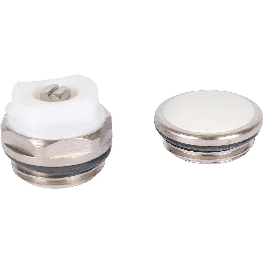 Универсальный монтажный комплект STOUT для подключения радиатора 1/2 RAL 9016, SKU-0111-000112