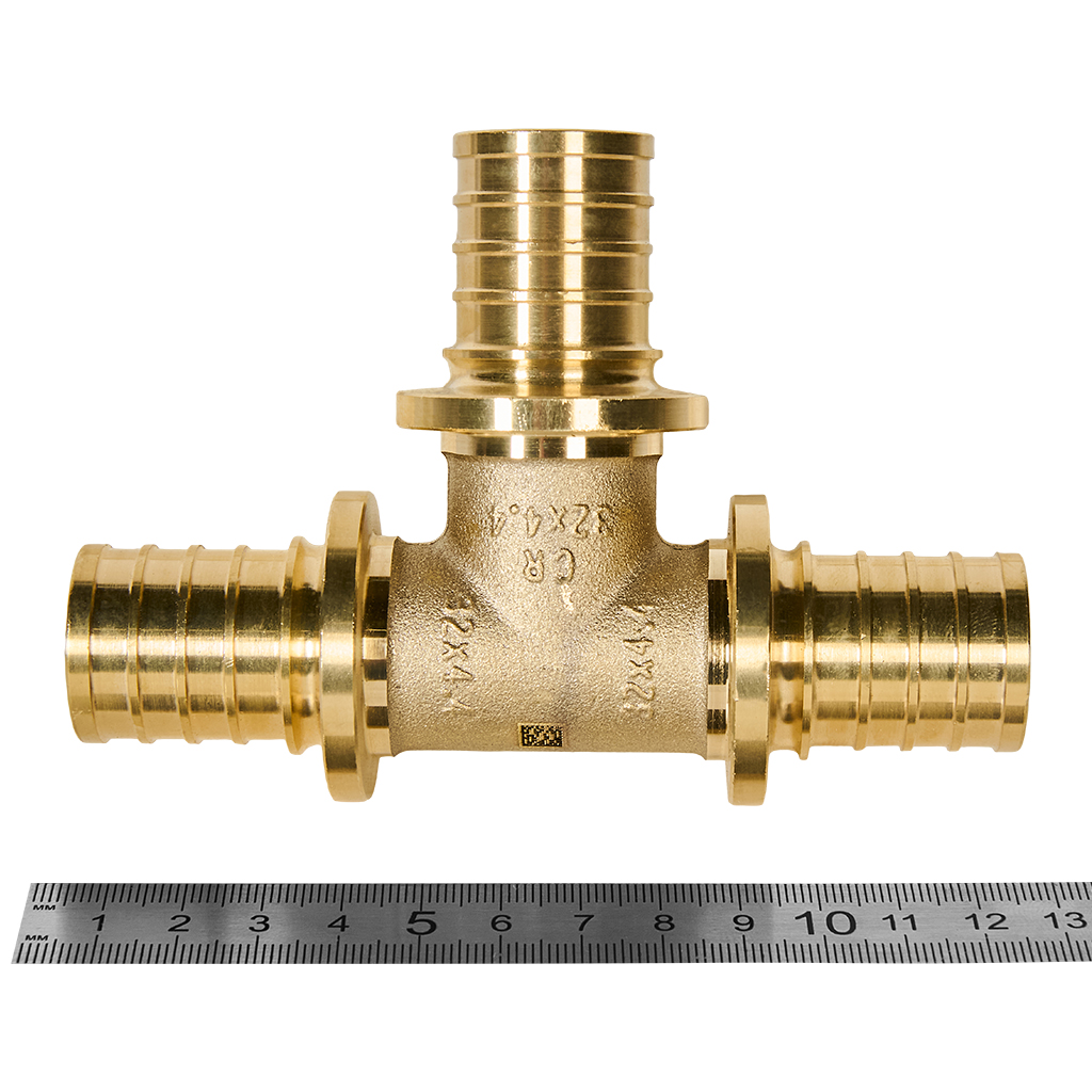 Тройник РЕХАУ равнопроходный 32-32-32 MX для труб из сшитого полиэтилена аксиальный, 11080341001