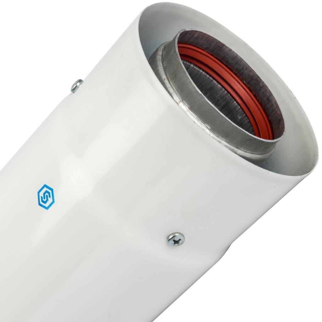 *SCA-6010-004775 STOUT Элемент дымохода  DN60/100 труба коаксиальная телескопическая 470-750 мм п/м, уплотнения и хомут в комплекте, SCA-6010-004775