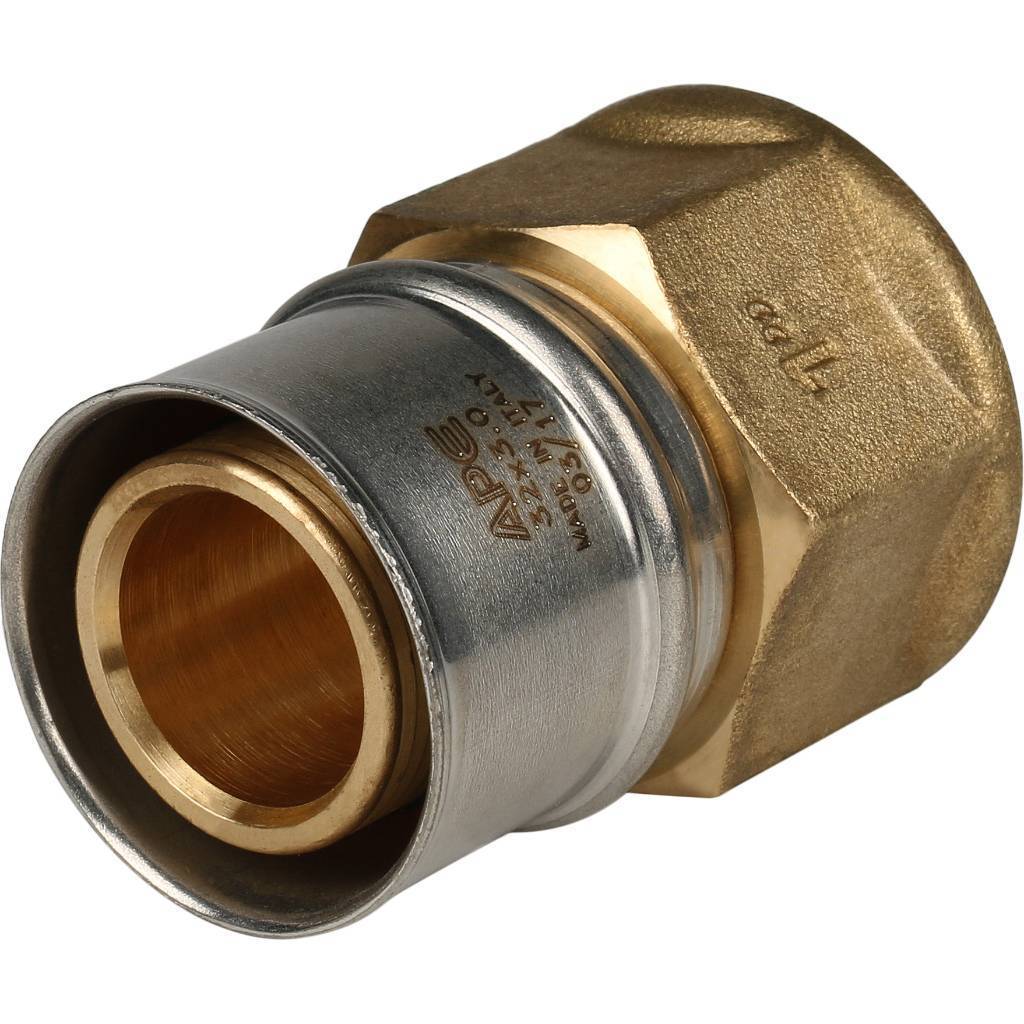 Переходник STOUT с внутренней резьбой 1 х32 для металлопластиковых труб прессовой, SFP-0002-000132