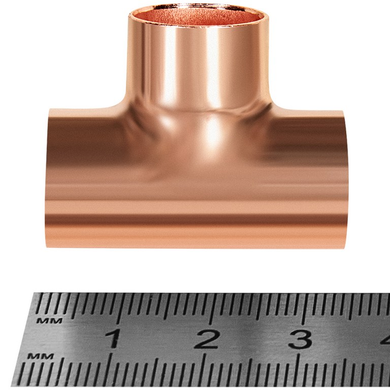 Тройник JINTIAN ВП 15 из меди под пайку, JT-1513015