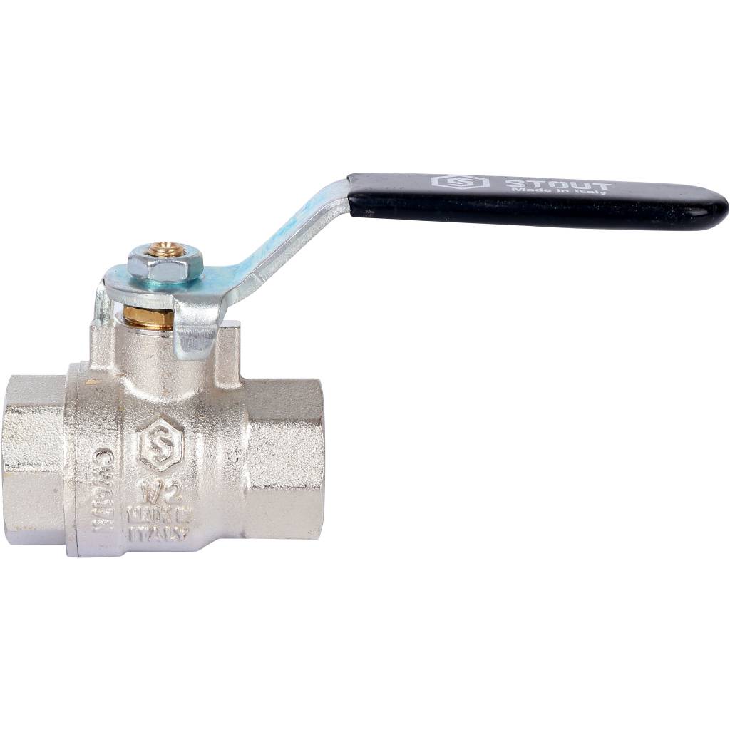Кран шаровой стандартнопроходной STOUT SVB ВР/ВР, ручка рычаг 1/2, SVB-0011-000015