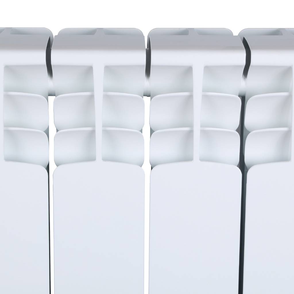 Радиатор биметаллический STOUT Space 500 14 секций нижнее правое подключение RAL9016, SRB-0320-050014