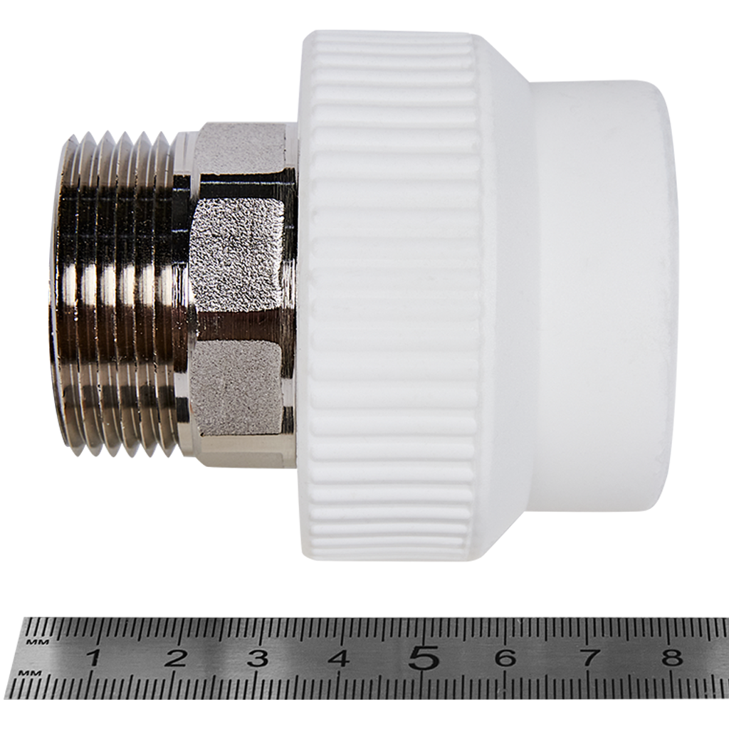 Муфта комбинированная Pro Aqua d= 40-1.1/4 PP-R под ключ НР Белая