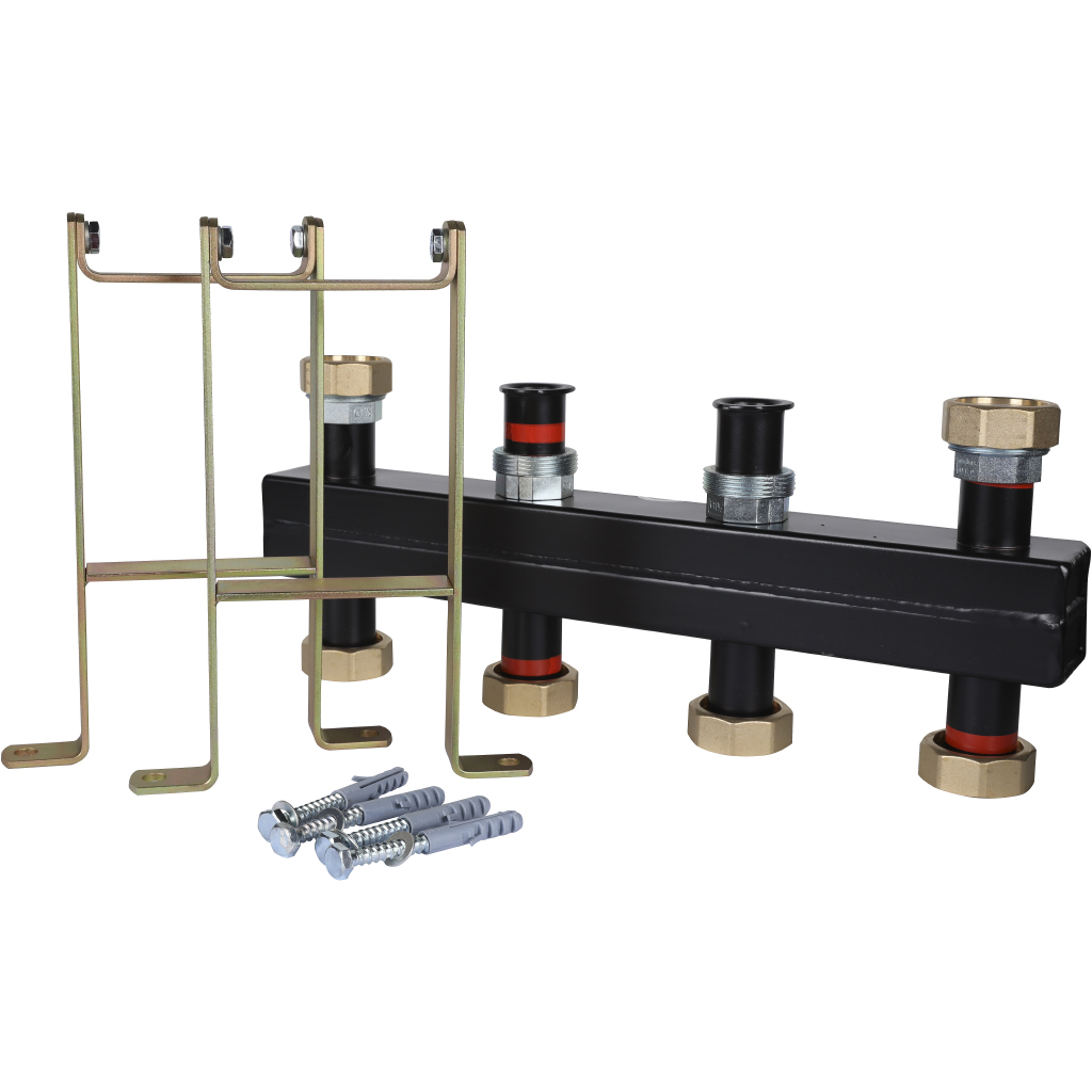 Настенный коллектор Meibes на 3 отоп. контура (с комплектом кронштейнов) M66301.21RU