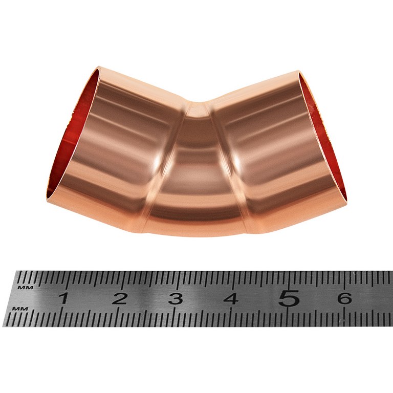 Отвод JINTIAN 45° ВП-ВП 28 из меди 28 под пайку, JT-1504128