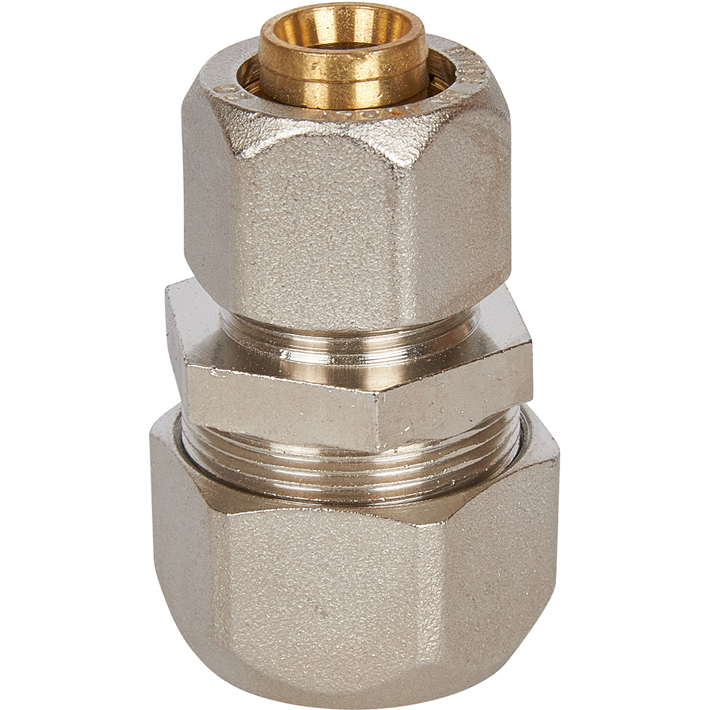 Муфта STOUT соединительная переходная 26x20 для металлопластиковых труб винтовой, SFS-0004-002620