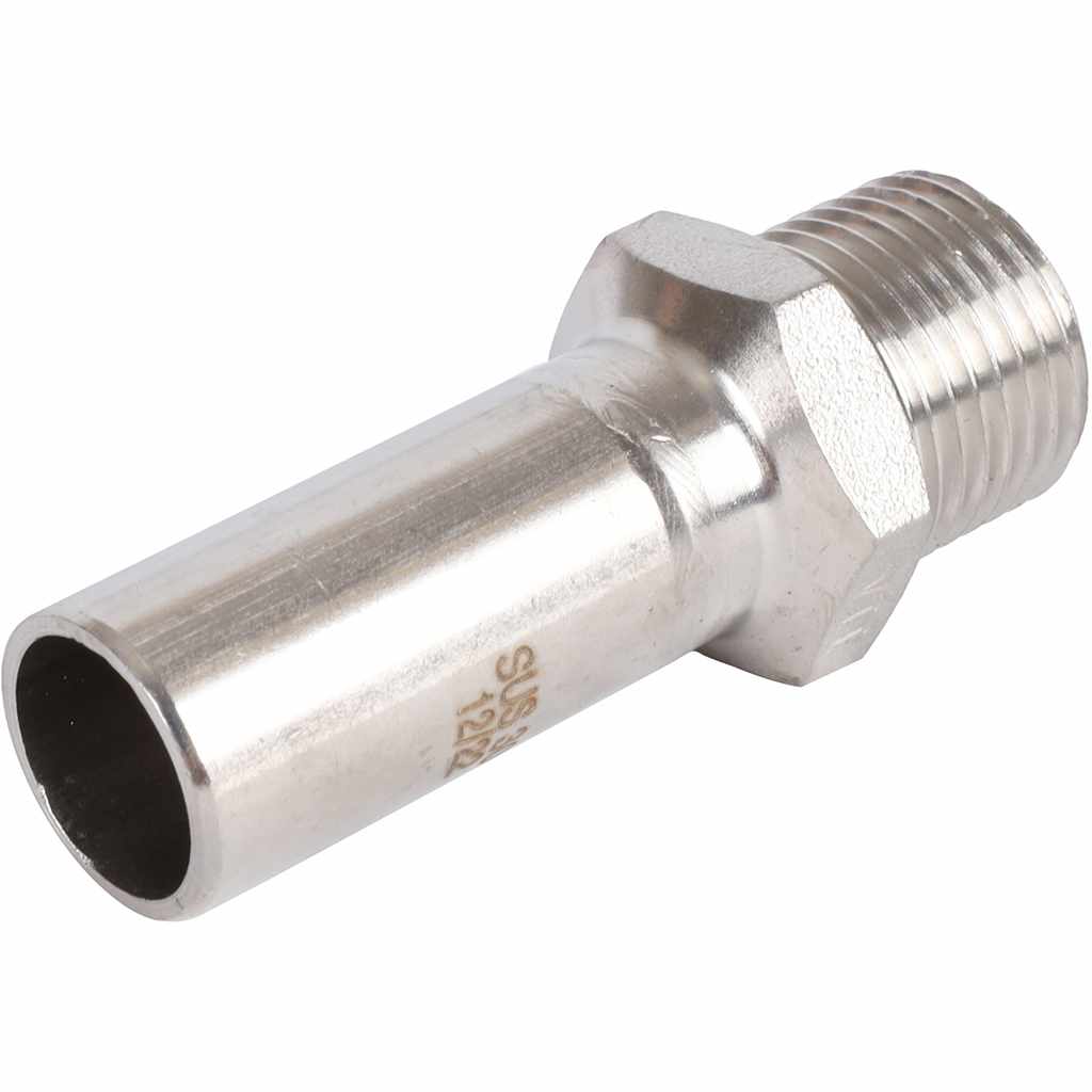 Вставка ROMMER переходная НПр-НР, 18х1/2, из нержавеющей стали прессовой, RSS-1024-001812