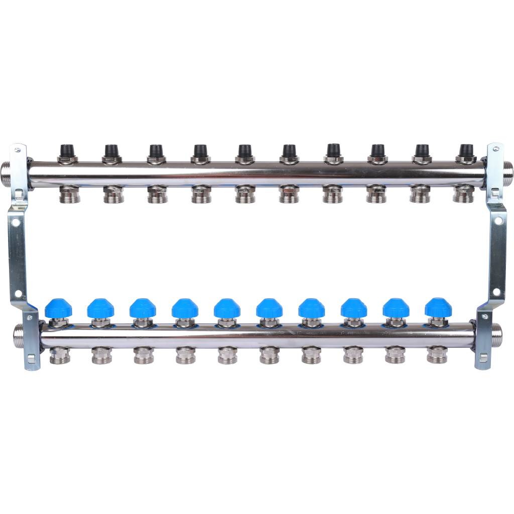 Распределительный коллектор РЕХАУ RAUTHERM S HKV на 10 контуров (нерж .сталь), 12181011001