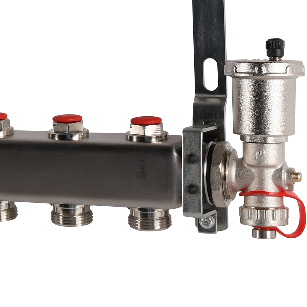 Коллектор из нержавеющей стали в сборе без расходомеров ROMMER 9 выходов, RMS-3210-000009