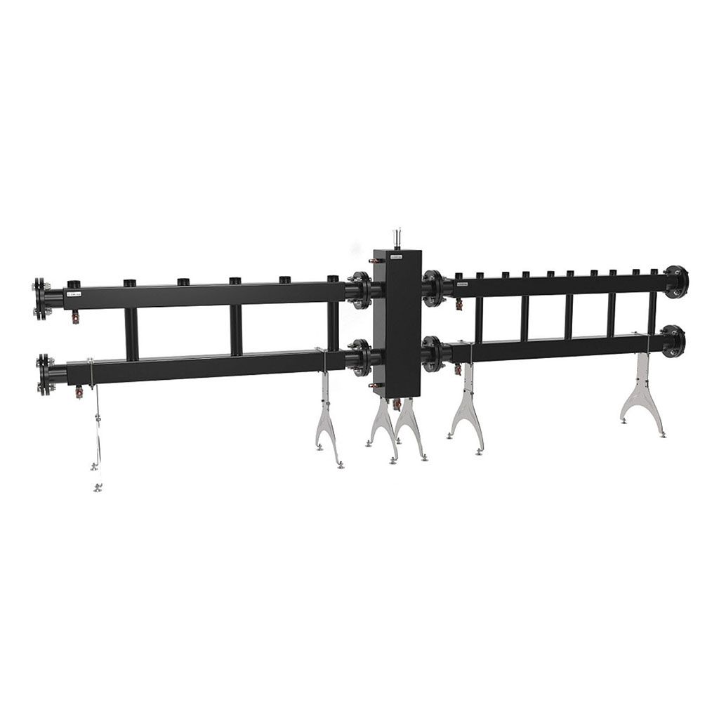 Модульный коллектор GIDRUSS MK-600-5x32 (до 600 кВт, 2 магистр. подкл. Фл.Ду80, 5 контуров G 1 вверх или вниз)