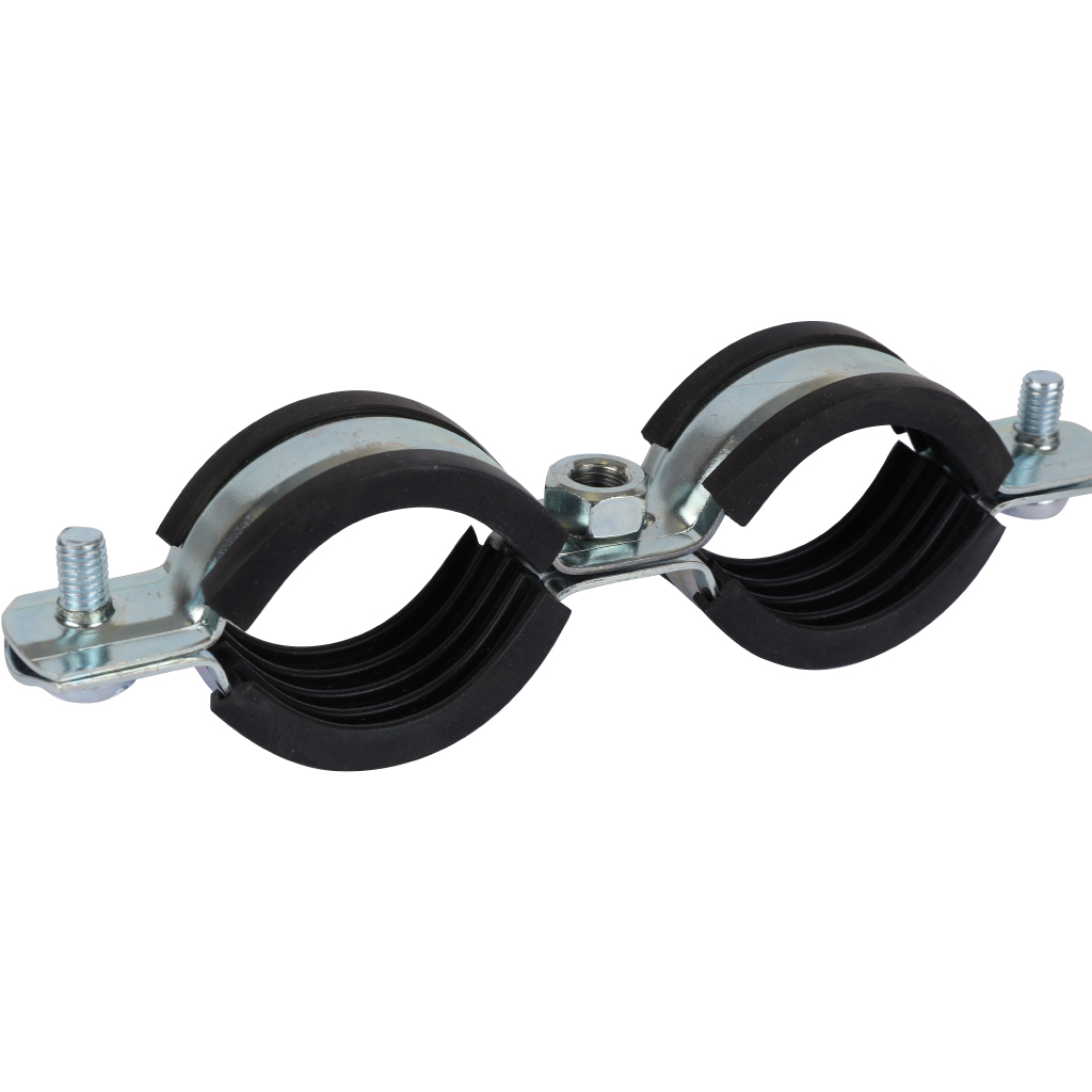 Комплект двойной хомут для труб STOUT хомут+шпилька шуруп +дюбель пластиковый 1 (32-35), SAC-0020-200001