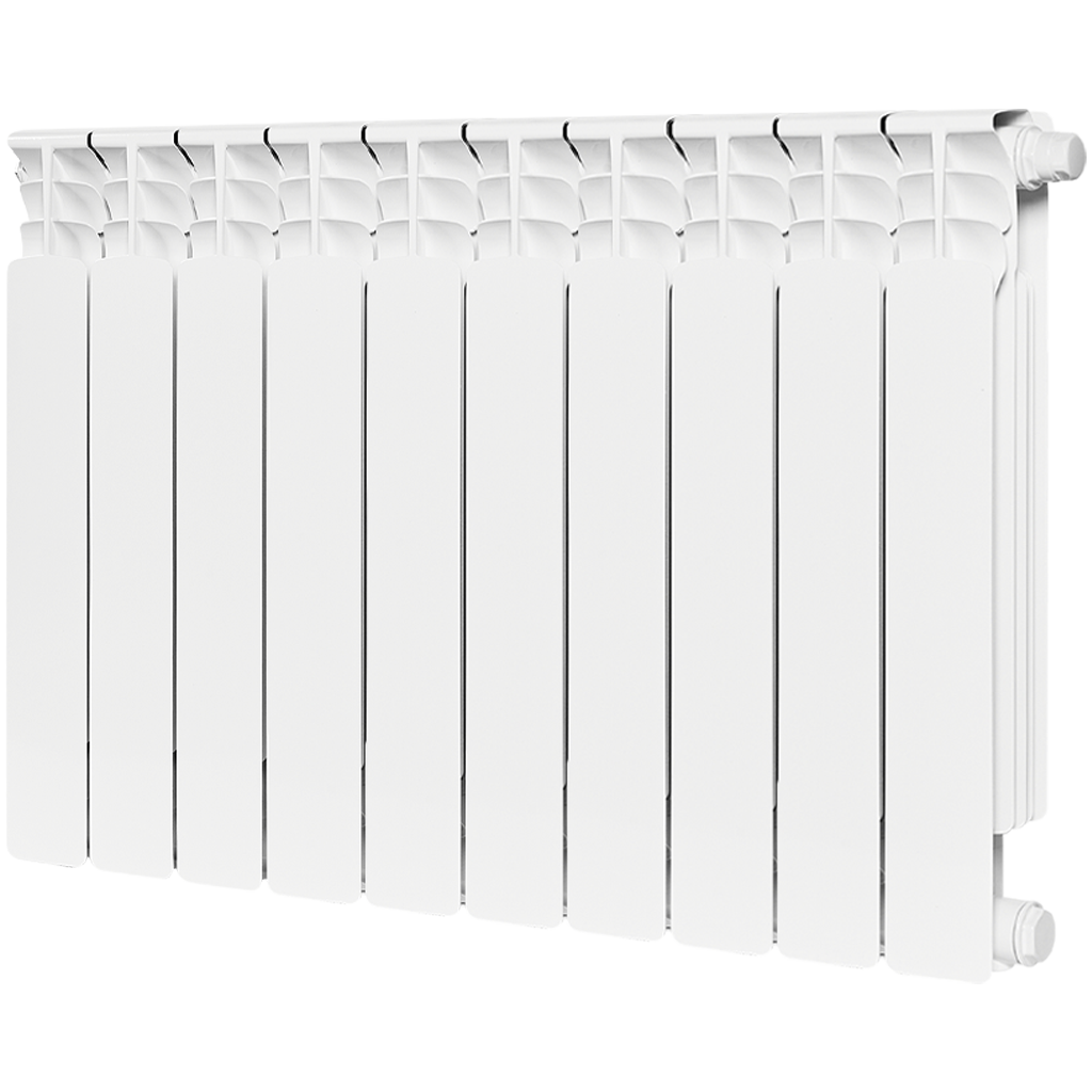 Радиатор биметаллический STOUT Space 500 10 секций нижнее правое подключение RAL9016, SRB-0320-050010