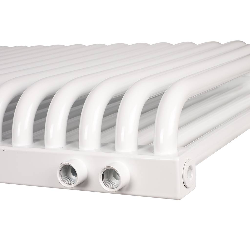 2-х трубчатый радиатор стальной ROMMER RST 2050/28 секций нижнее правое подключение RAL9016, RST-205028-020