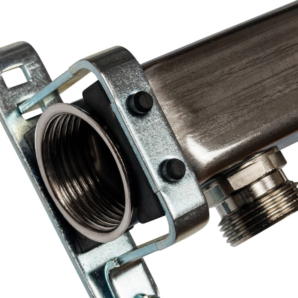 Коллектор из нержавеющей стали для радиаторной разводки STOUT 4 выхода, SMS 0923 000004