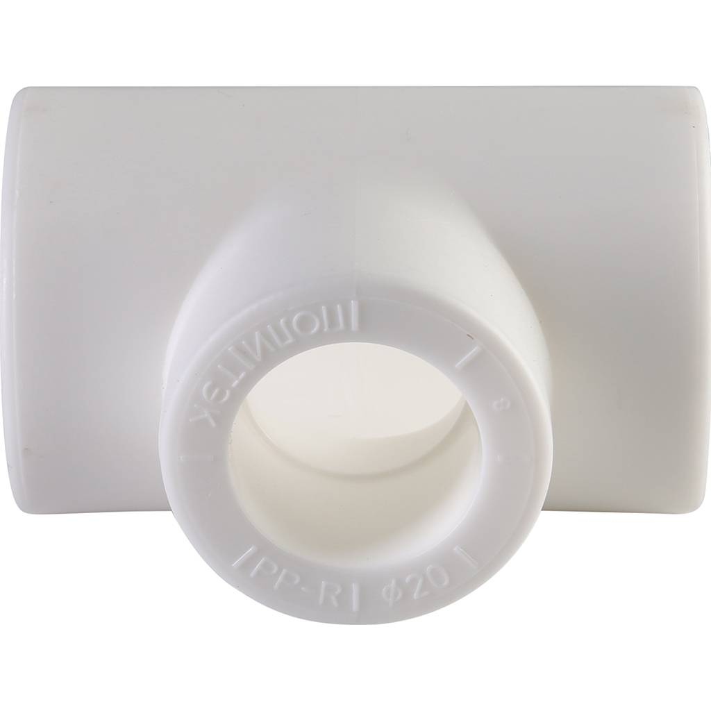 Тройник переходной Политэк 25х20х25 для полипропиленовых труб под сварку (цвет белый), 9300252025