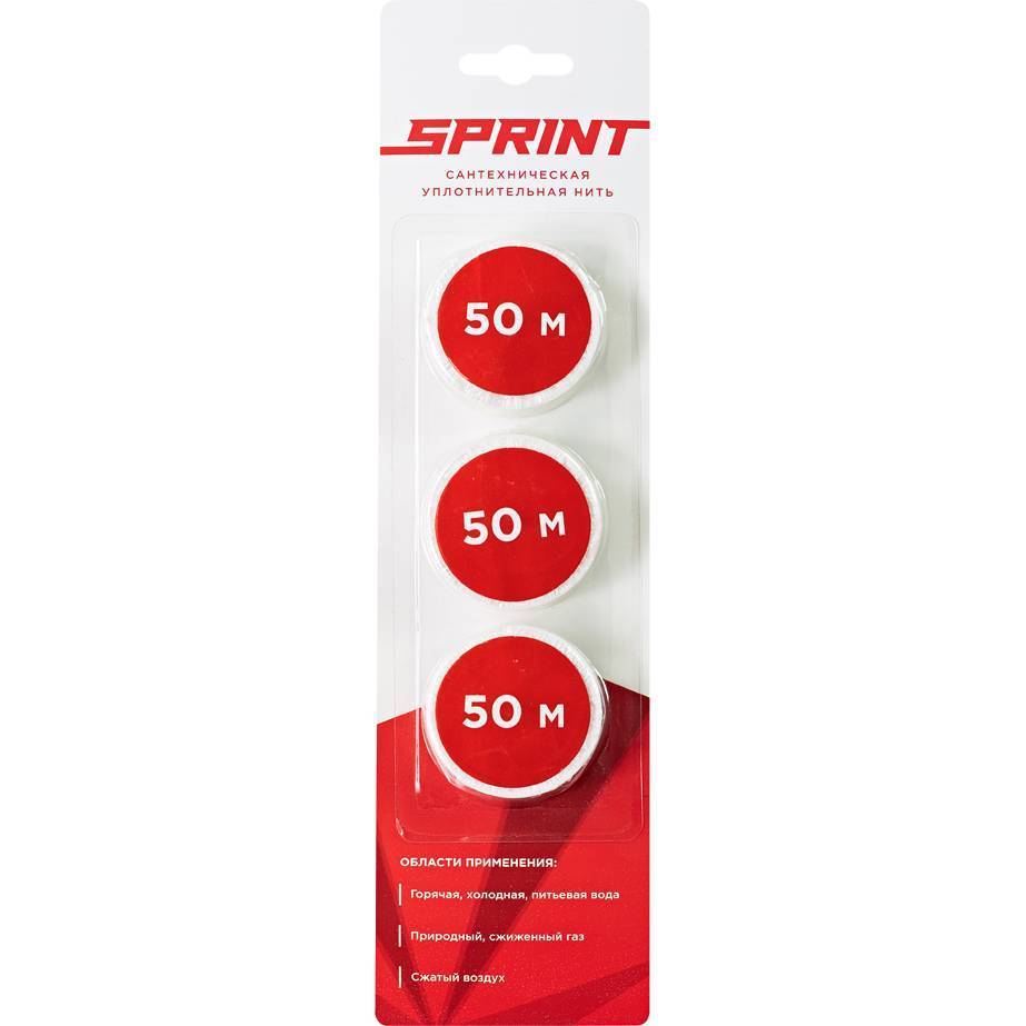 СантехМастерГель Уплотнительные нити Набор сменных катушек Sprint, 3x50, Блистер, 04063
