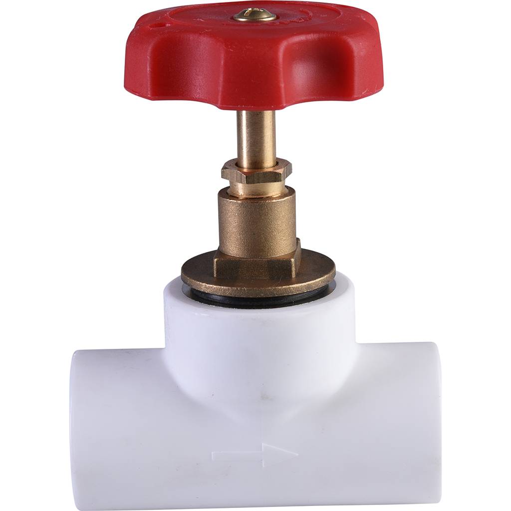 Вентиль Политэк d=25 для полипропиленовых труб под сварку (цвет белый), 9700000025