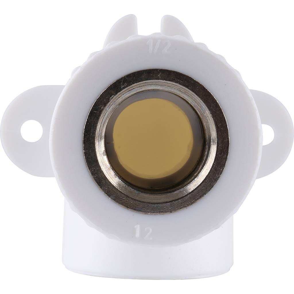 Угольник Kalde с креплением для полипропиленовых труб (внутр. Резьба, 25х1/2 )