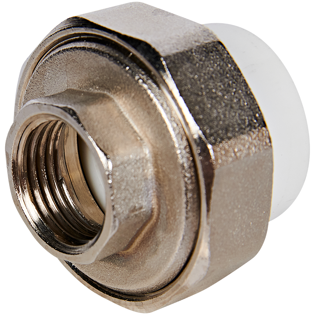 Муфта комбинированная Pro Aqua d=25-1/2 PP-R разъемная (американка) ВР Белая