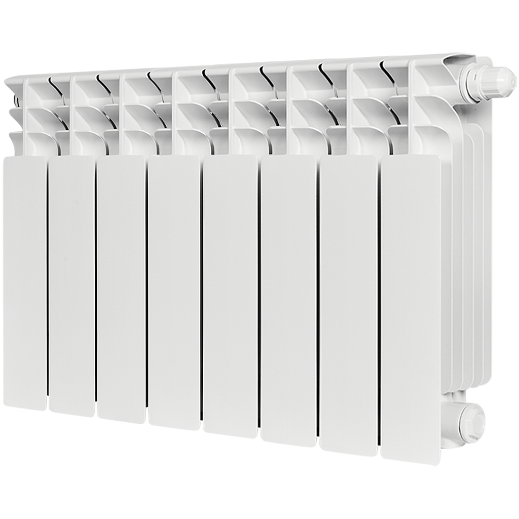 Радиатор биметаллический STOUT TITAN VENTIL 350 8 секций нижнее правое подключение