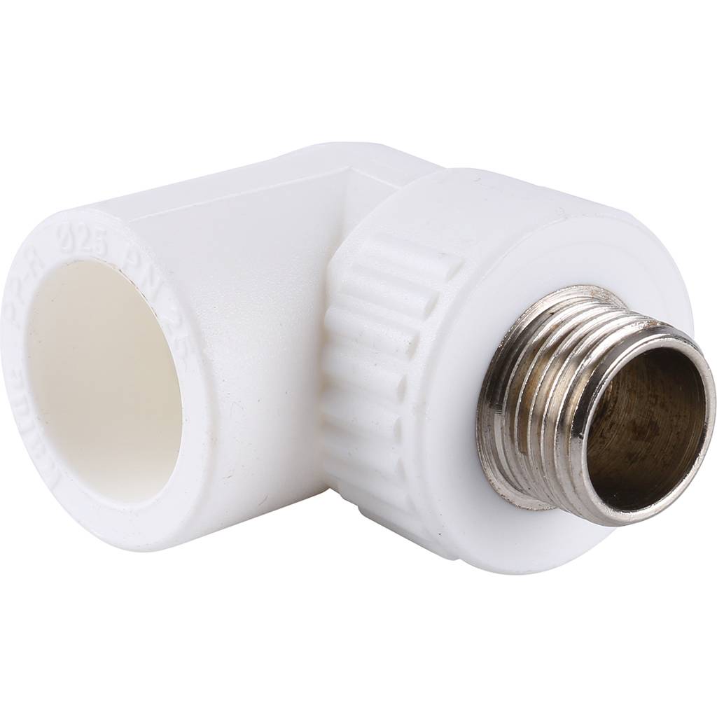 Угольник Kalde с наружной резьбой 25x1/2 для полипропиленовых труб, 3222-emo-250b00