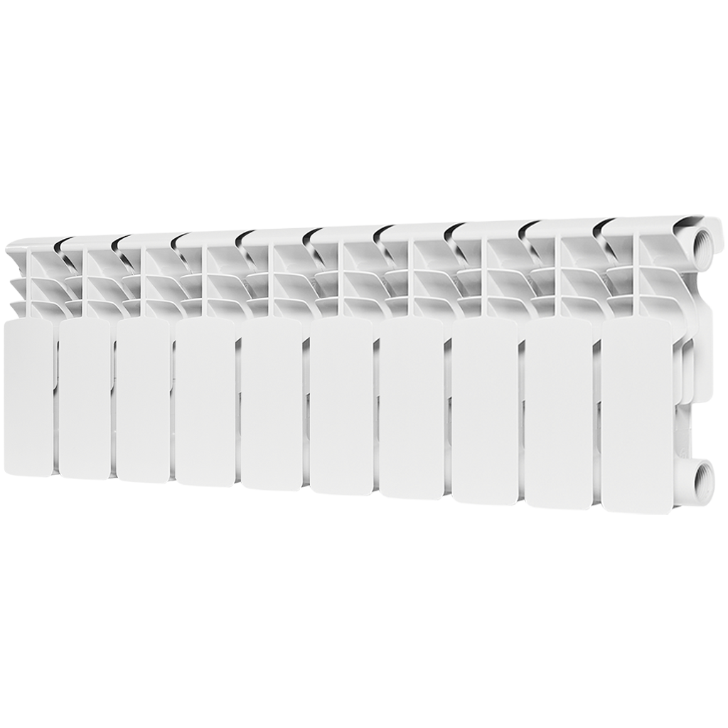 Радиатор биметаллический ROMMER Plus BM 200 10 секций боковое подключение (RAL9016), RBM-3210-020010