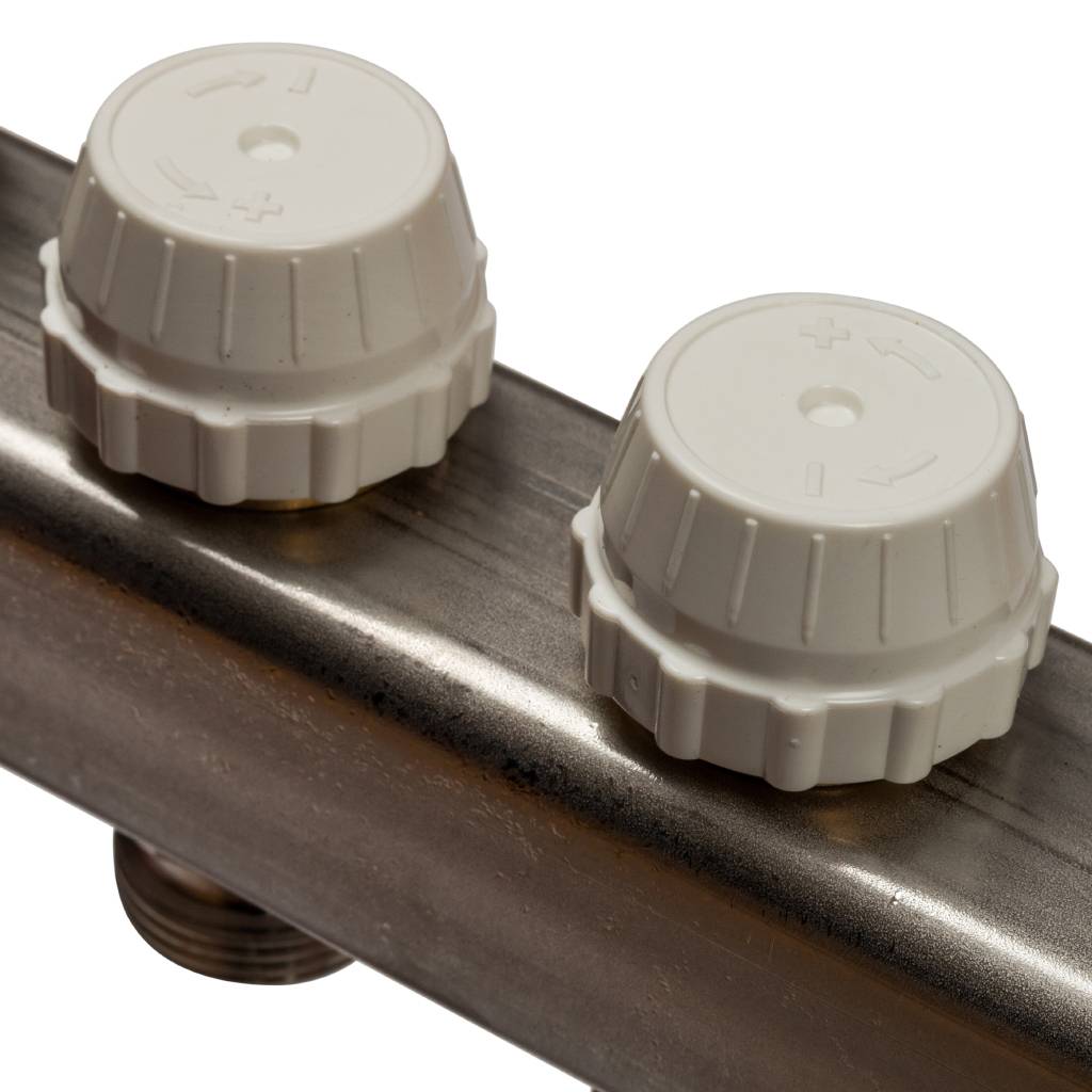 Коллектор из нержавеющей стали в сборе с расходомерами STOUT 7 выходов