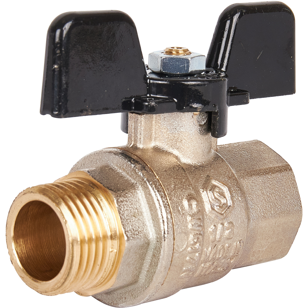 Кран шаровой полнопроходной STOUT ВР/НР, ручка бабочка 1/2, SVB-0004-000015