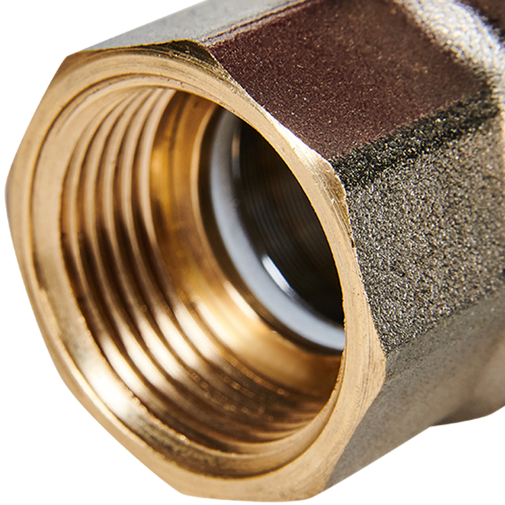 Кран шаровой полнопроходной с американкой STOUT ВР/НР ручка бабочка 3/4 (EPDM)