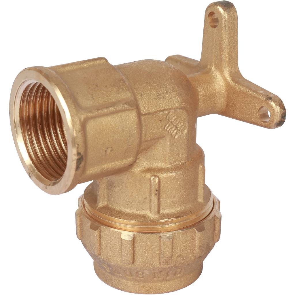 Угольник TIEMME с внутренней резьбой и креплением 32х1 для труб ПНД винтовой, 3400056