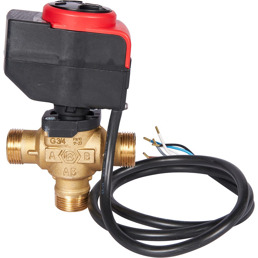 3-Ходовой зональный клапан, сервопривод 230V STOUT с кабелем 1м,, НР 3/4, SVM-0170-300020