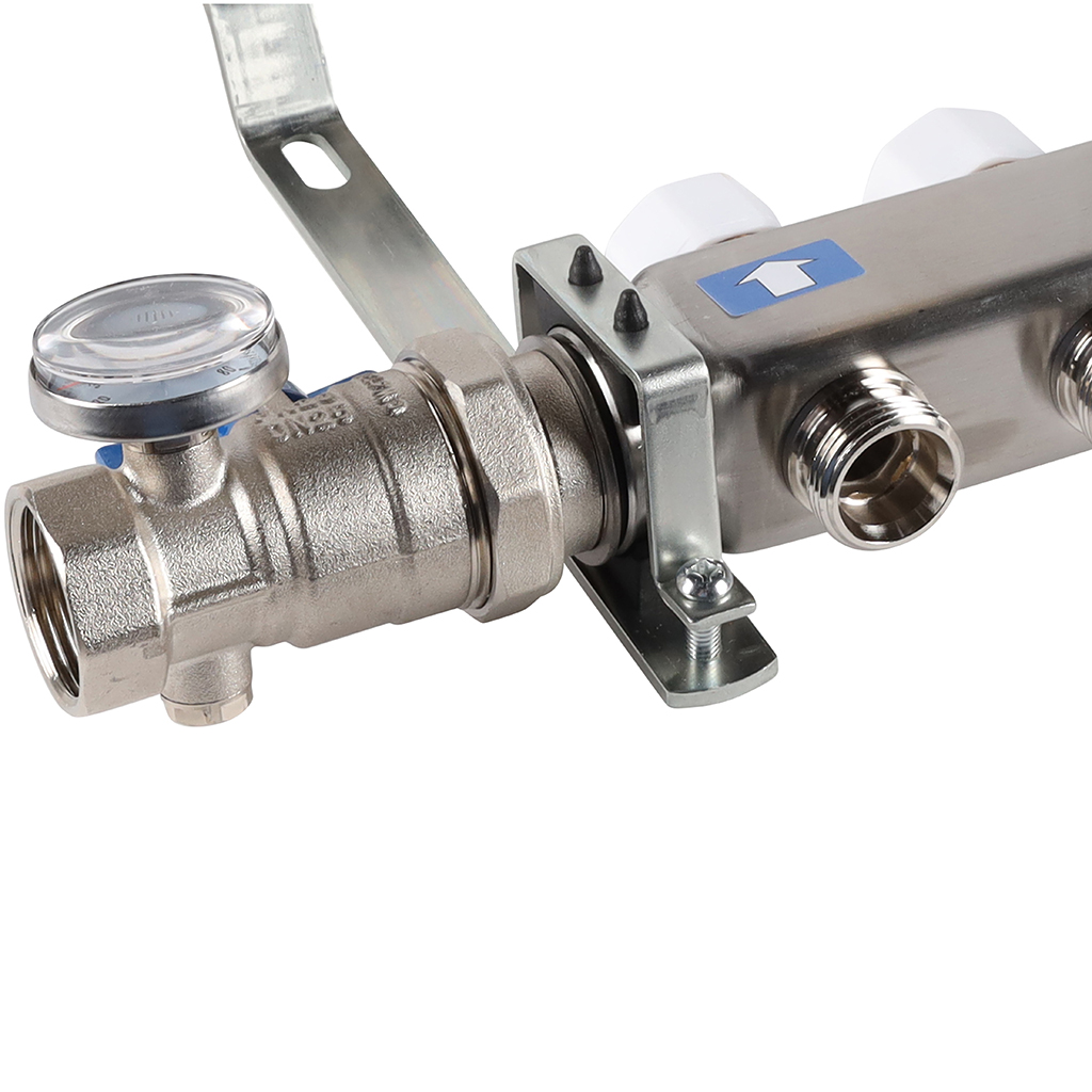 Коллектор из нержавеющей стали в сборе с расходомерами ROMMER 7 выходов, RMS-1210-000007