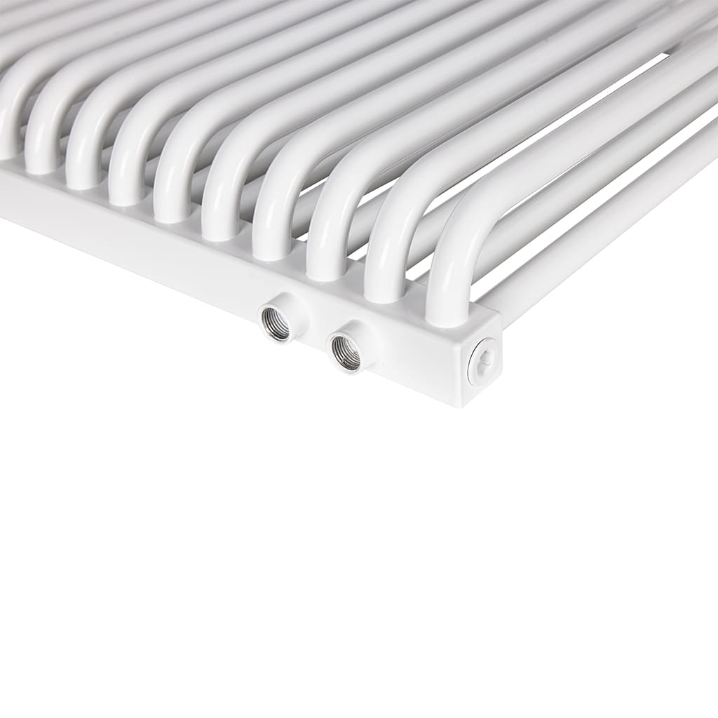 2-х трубчатый радиатор стальной ROMMER RST 2050/14 секций нижнее правое подключение RAL9016, RST-205014-020