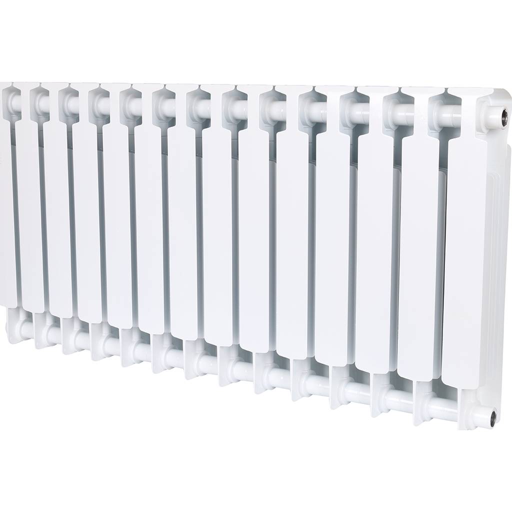 Радиатор биметаллический RIFAR MONOLIT 500 14 секций боковое подключение (белый RAL 9016), 3RM50-14