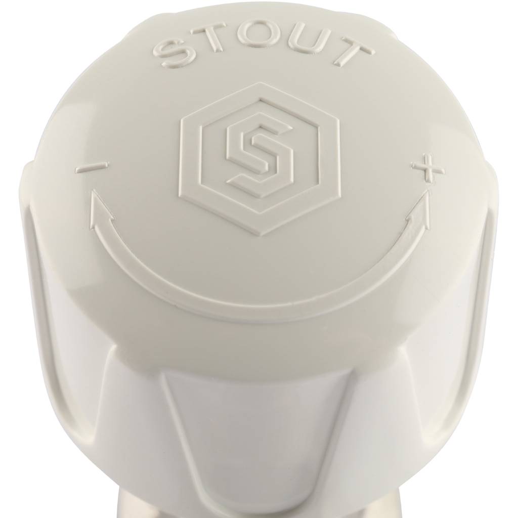 Клапан ручной терморегулирующий STOUT SVRs с неподъемным шпинделем, угловой 3/4, SVRs-1152-000020